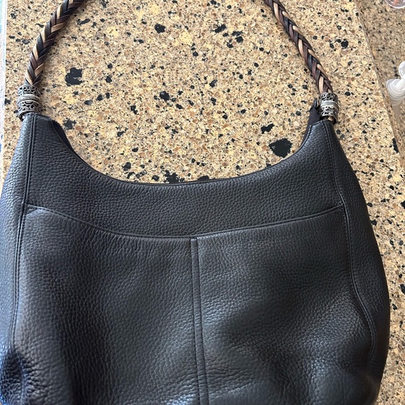Brighton black pebbled leather shoulder bag - Picture 3 of 6